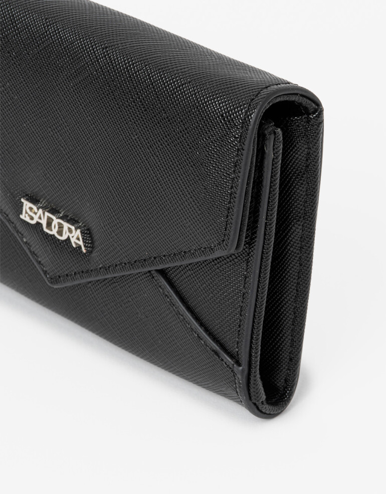 Billetera Solapa Billetera Con Solapa - Negro