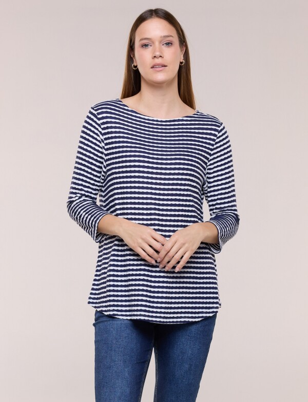 Blusa Marinera Manga 3/4 AZUL