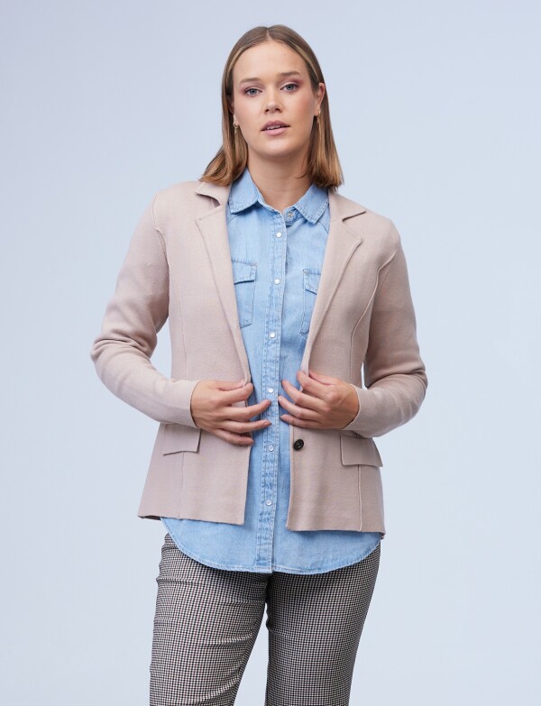 Cardigan Solapa BEIGE