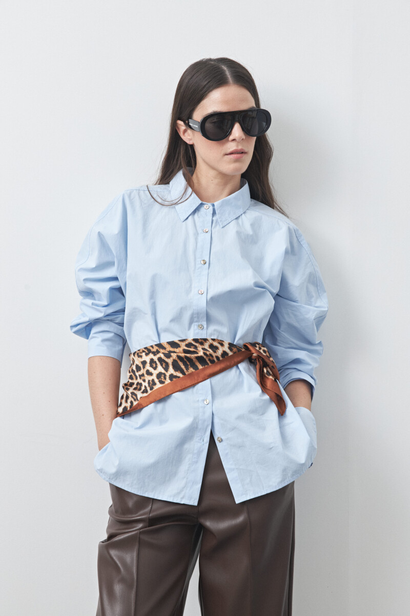 CAMISA CHRISTA Celeste