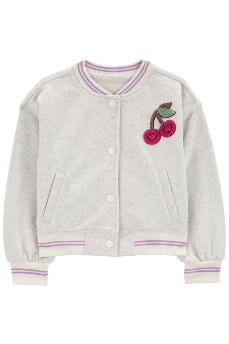 Campera de algodón, con bordados Campera de algodón, con bordados