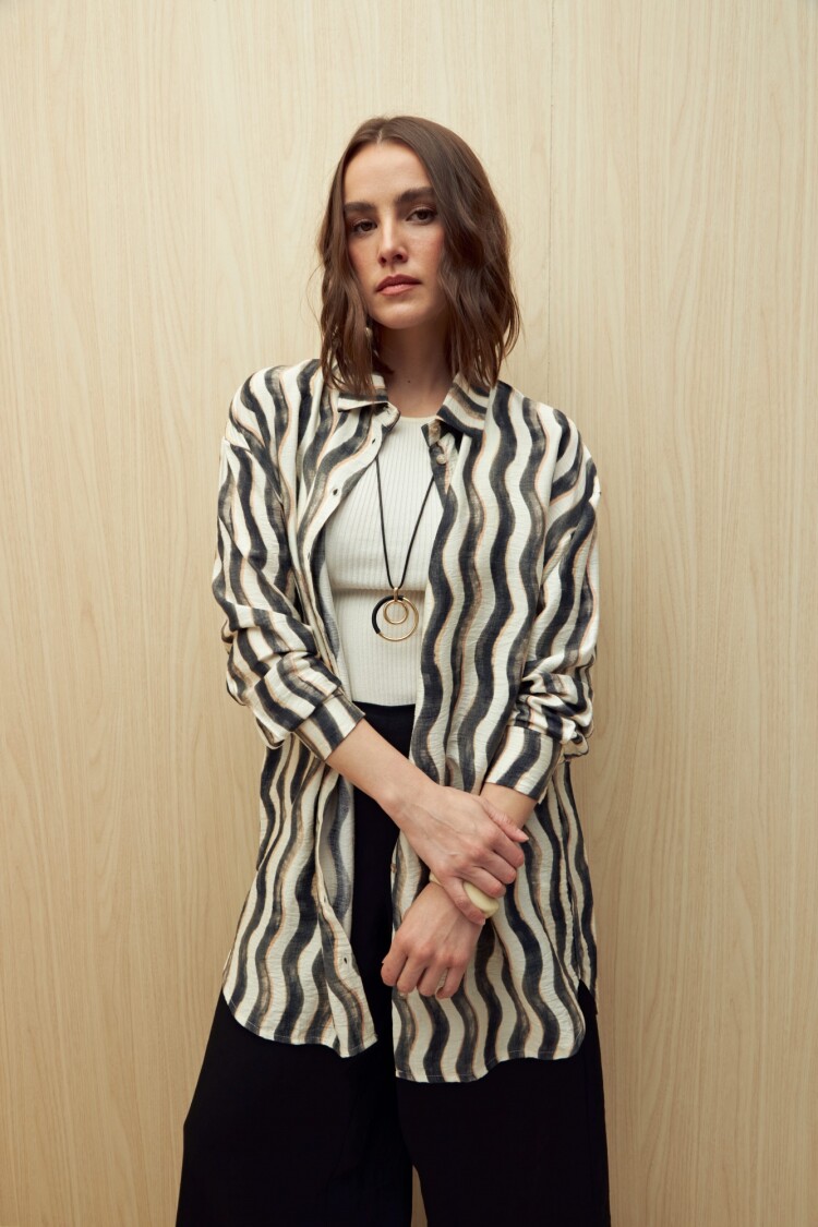 VESTIDO ROSIE PRINTED Rayas Gruesas