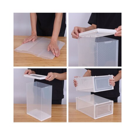 Caja para zapatos multiuso plegable Selecta Transparente
