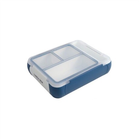 Vianda lunchera con 4 divisiones Azul