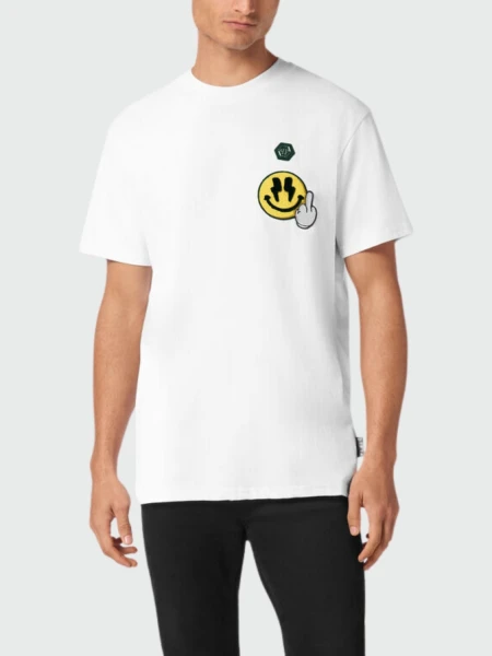 PHILIPP PLEIN - camiseta blanca Smile de manga corta Blanco