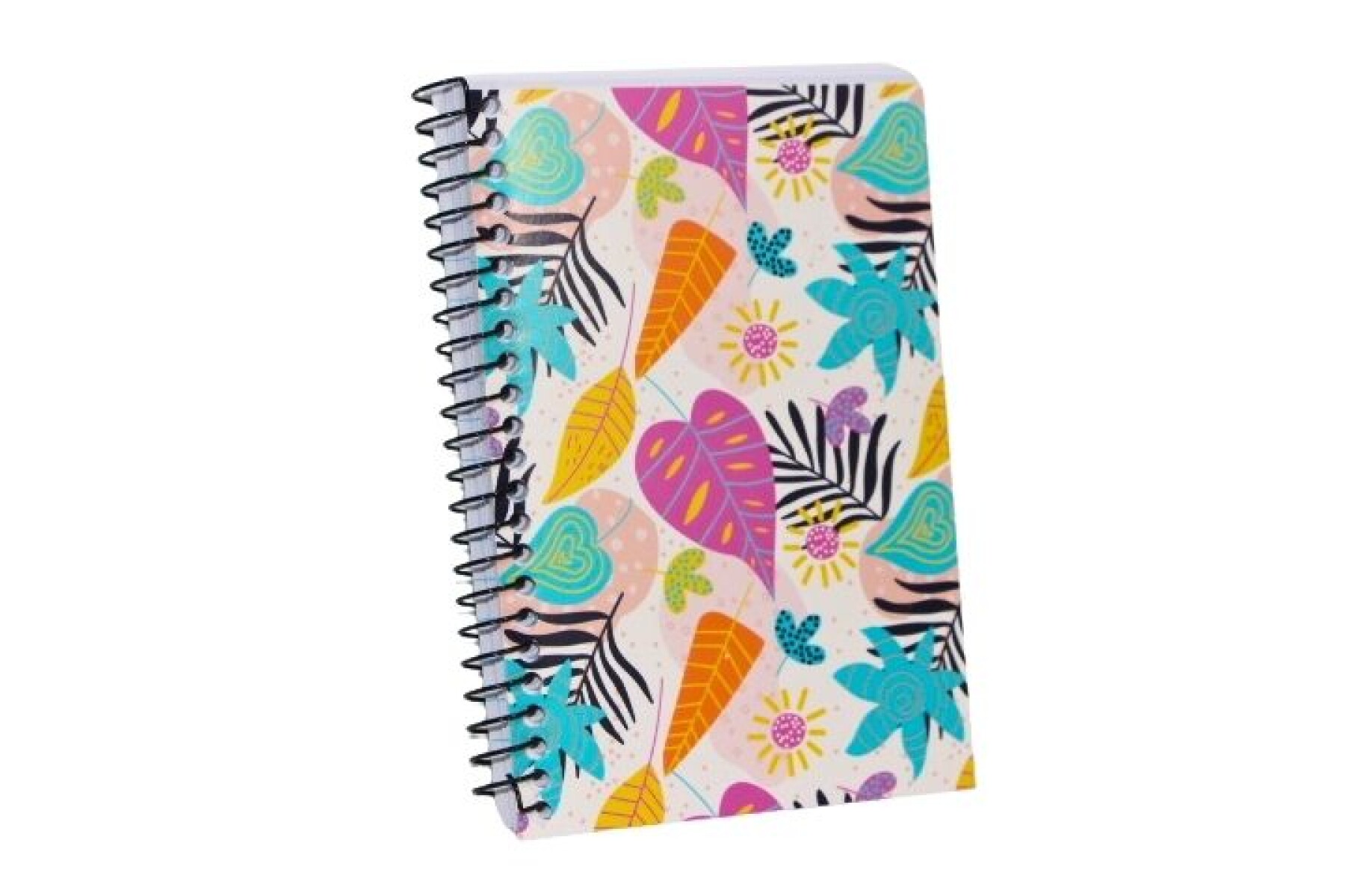 LIBRETA AUGURI ESPIRAL 96 HOJAS TAMAÑO 10 CM X 15 CM - TAPA HOJAS COLORES 