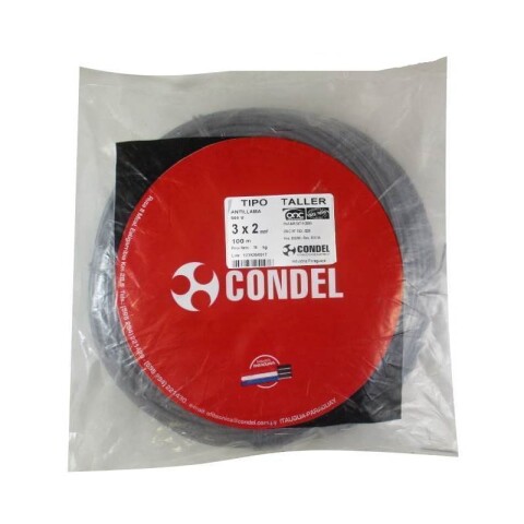 CABLE TIPO TALLER 3X 2,00MM2 CONDEL CABLE TIPO TALLER 3X 2,00MM2 CONDEL