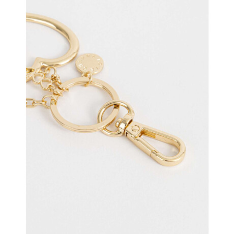 Llavero Y Charm De Corazones Dorado