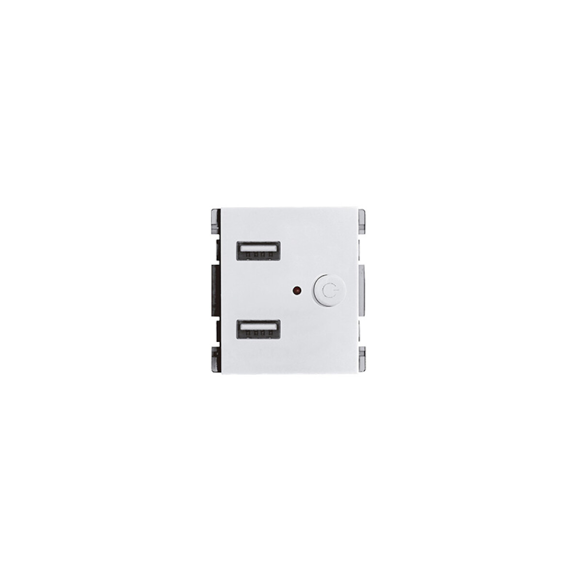 Toma Cargador 2 USB 2.1 5V Atenea Blanco 