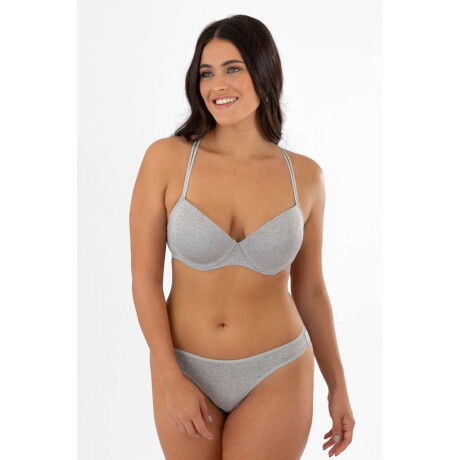 Soutien preformado copa c sacks every day Gris melange