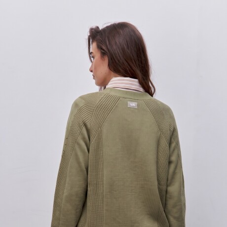 CARDIGAN STORM Verde Hierba