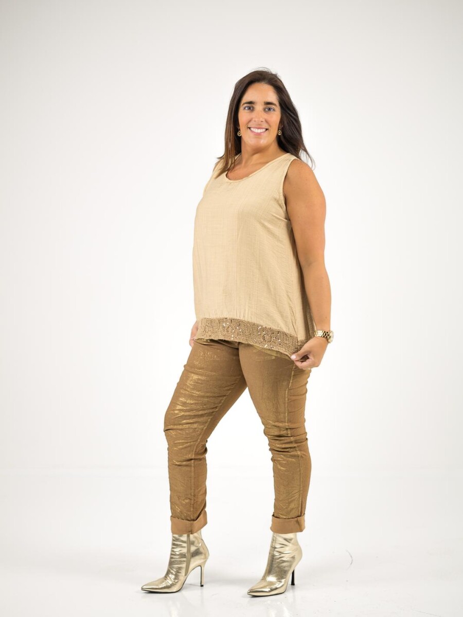 Musculosa con guarda abajo TOSADO