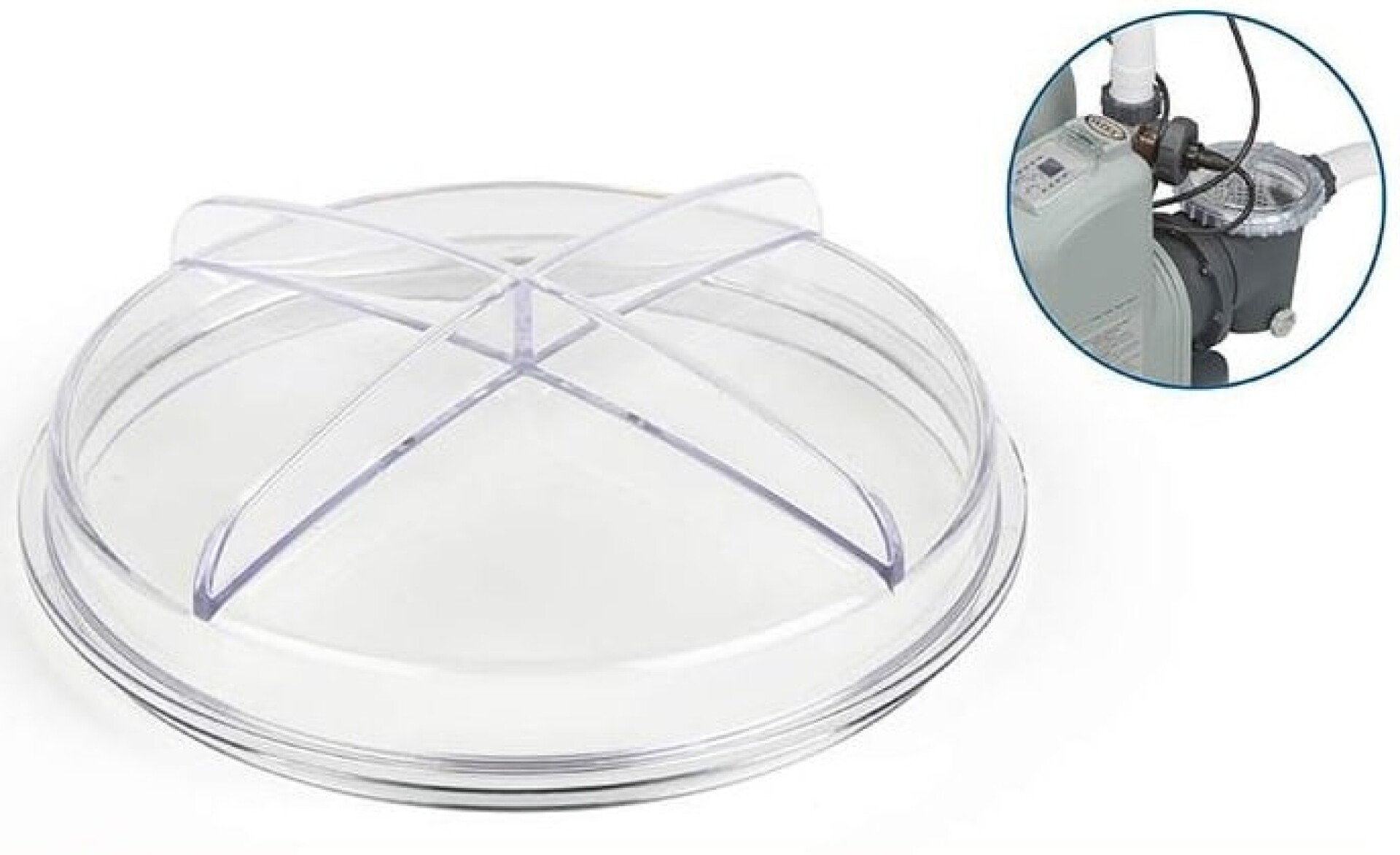 INTEX REPUESTO TAPA TRANSP, PREFILTRO BOMBA ARENA DIA. EXT.158MM 