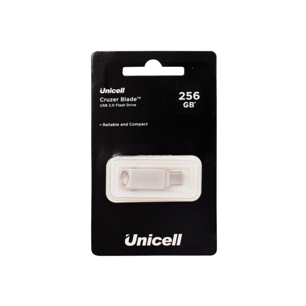 Pendrive USB-C Unicell Cruzer Blade 2.0 256 GB Pendrive Usb-c Unicell Cruzer Blade 2.0 256 Gb