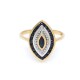 Anillo oro 18k dos tonos ,zafiros y brillantes Anillo oro 18k dos tonos ,zafiros y brillantes