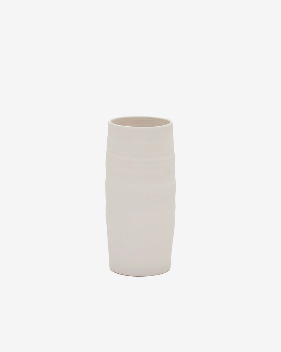 Jarrón Macae de cerámica blanco Ø 27 cm 