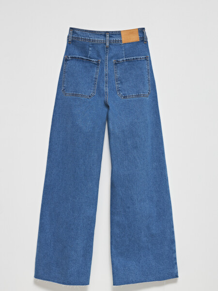 Pantalón de jean ancho Azul Medio