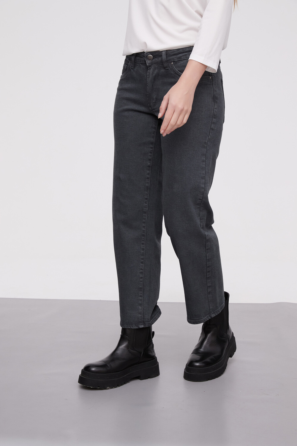 Pantalon Pompya Gris Topo