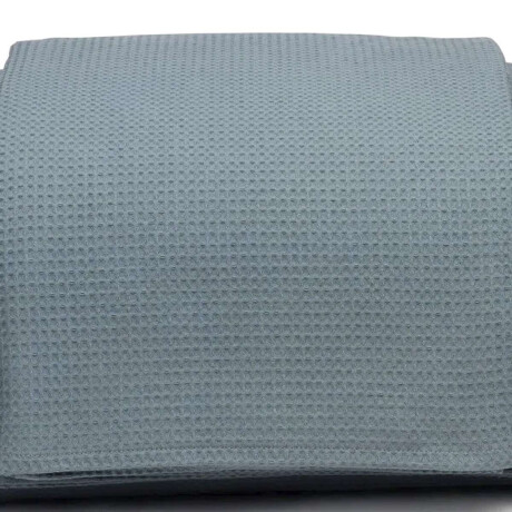 Juego Colcha y Funda Piquet Dohler 1 Plaza 100% Algodón Azul Piedra