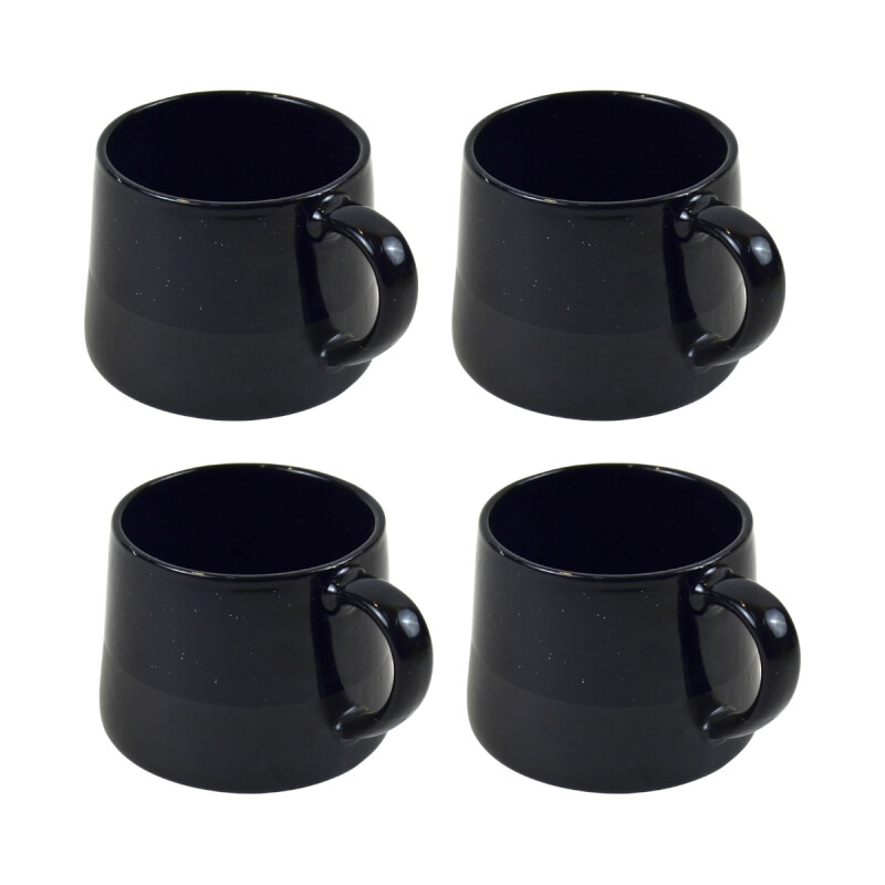 Taza Mug 414 ml set x4 NEGRO