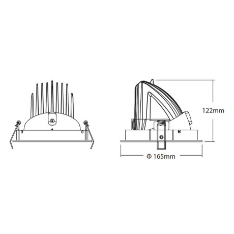 Lámpara Led Ledion Embutir 10w 4000k Dimerizable Chip Hr 001