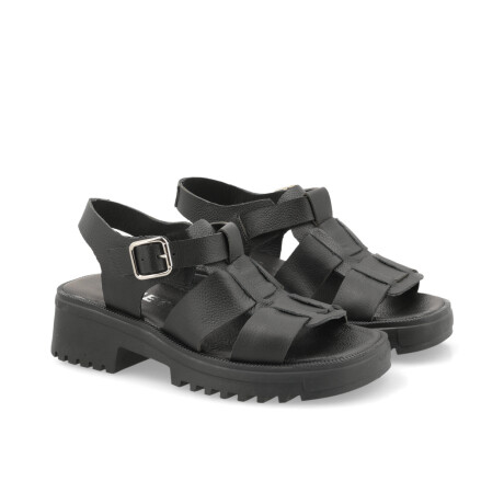 SANDALIAS VENET - CUERO LUCCE NEGRO