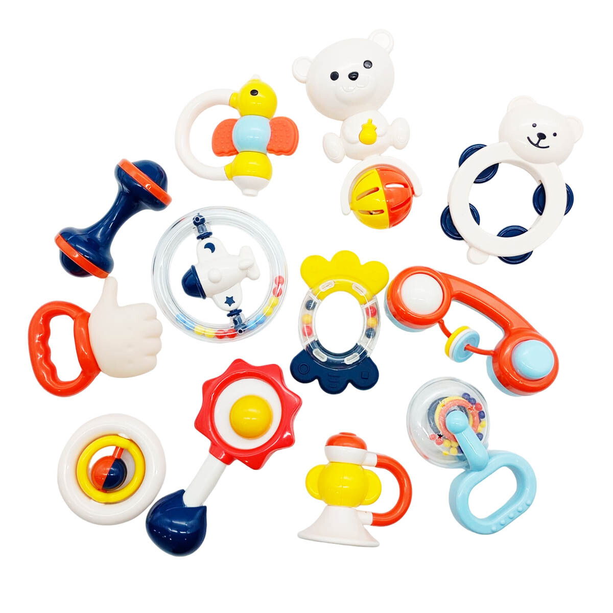 Set X12 Sonajeros Para Bebes Sensoriales Mordillo - Beb001023 