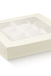 Caja plegable practica c/ventana 24x16x3 - 15221 - PELLE BIANCO Caja plegable practica c/ventana 24x16x3 - 15221 - PELLE BIANCO
