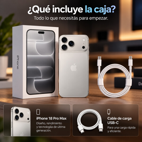 Apple Iphone 18 Pro Max 12gb Ram 256gb 5g + Regalo PK IPHONE 18 PRO MAX 12/256 PLATEADO+REG