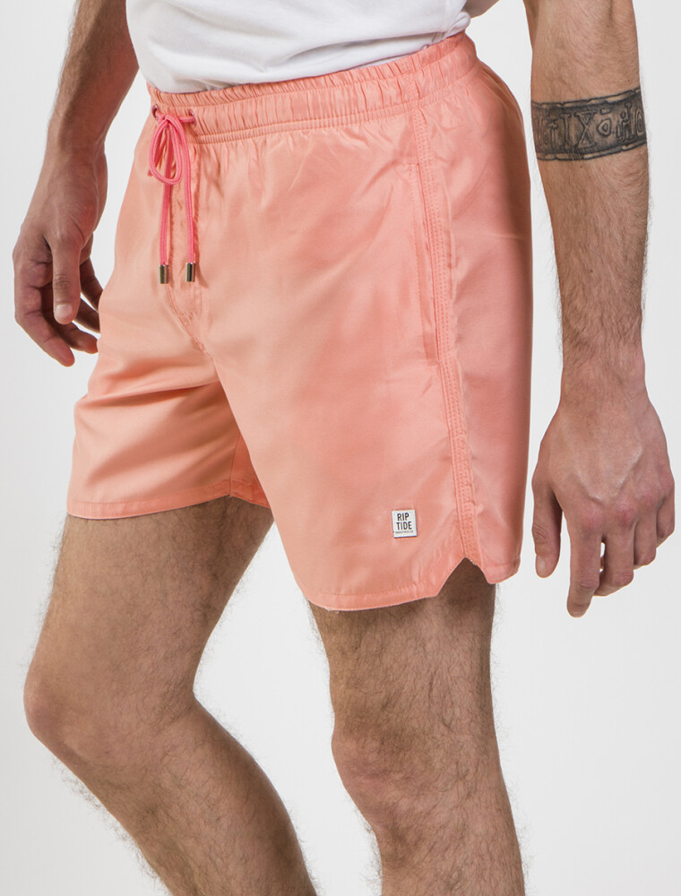 Short de Baño Liso Salmon