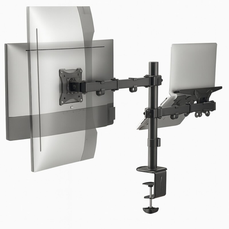 Soporte Monitor Y Laptop Doble Brazo Movil Ajustable Mesa o Escritorio Soporte Monitor Y Laptop Doble Brazo Movil Ajustable Mesa o Escritorio