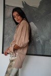 Camisa Puño Lino Beige