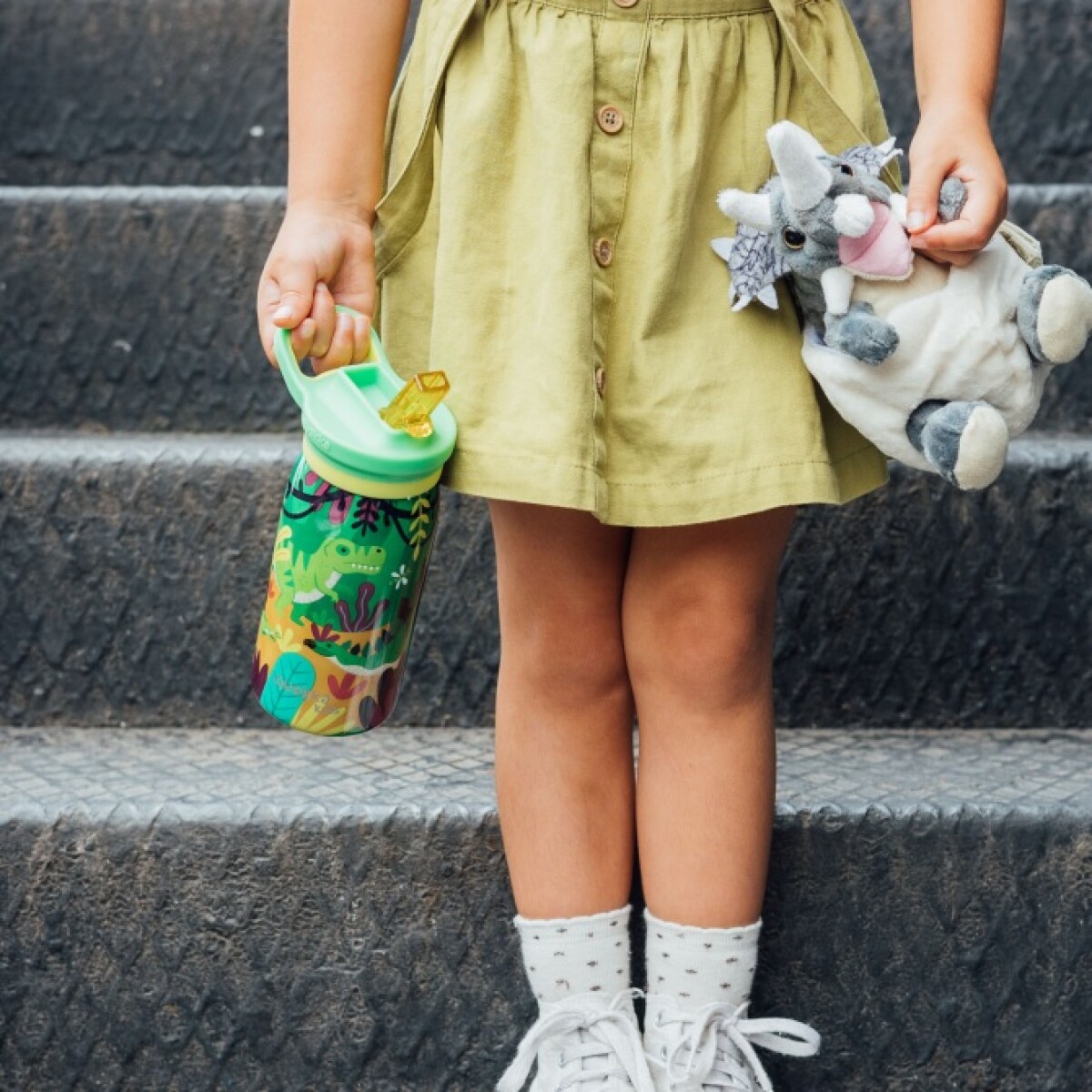 Botella termica Pop Quokka 445ml - Dinosaurs jungle 