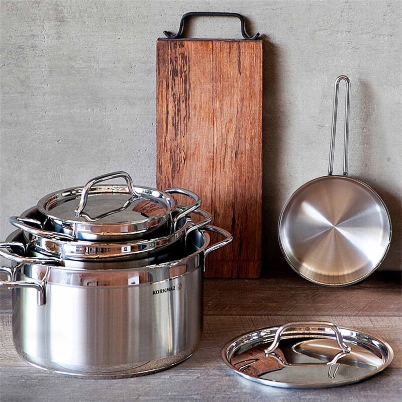 OLLA 11LTS ACERO INOX C/TAPA ALFA KORKMAZ. 28X18CM OLLA 11LTS ACERO INOX C/TAPA ALFA KORKMAZ. 28X18CM