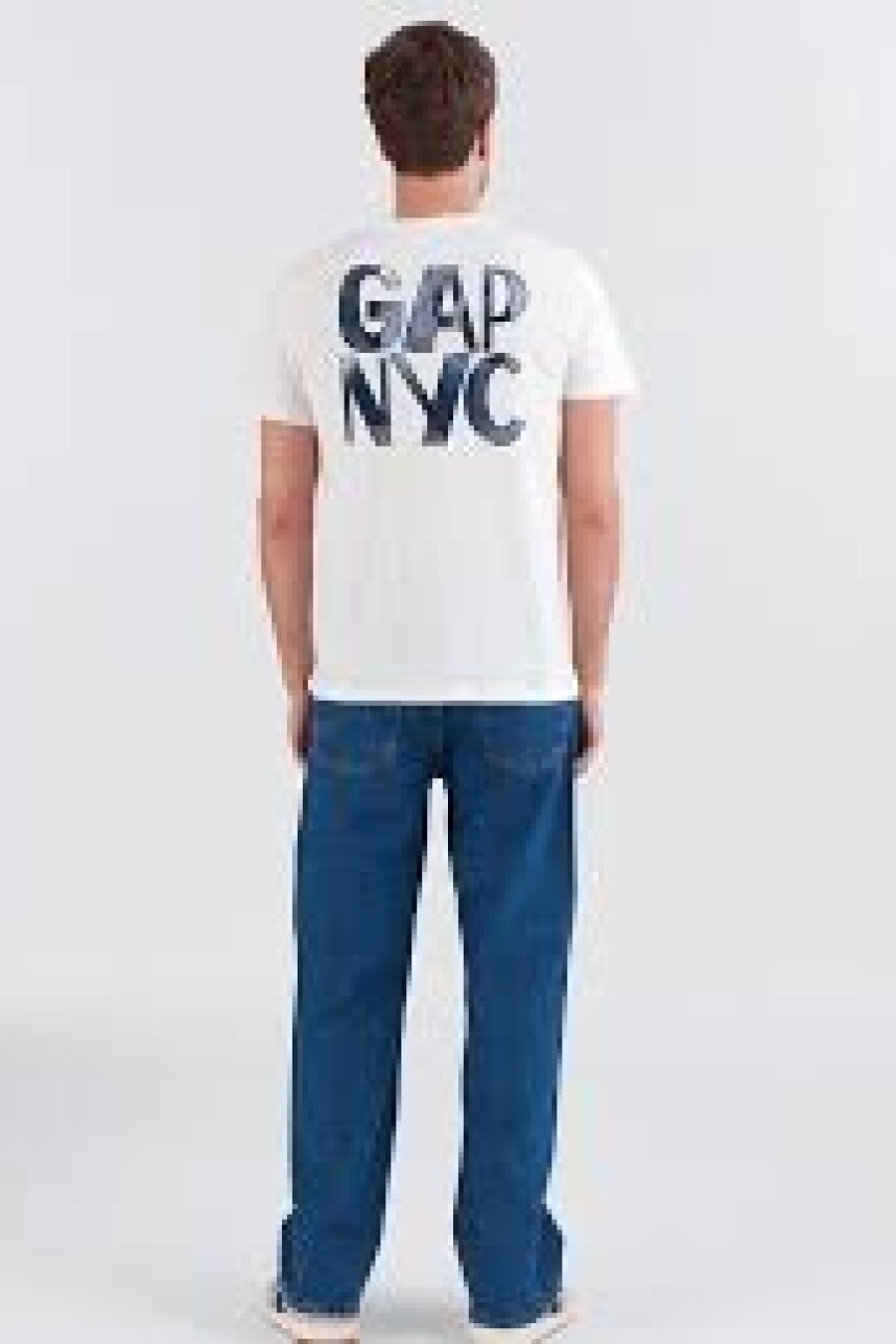 Remera Gràfico Gap Hombre New Off White