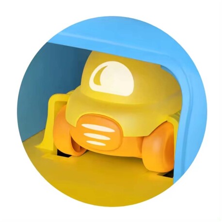 Juego Auto Catapulta + 2 Mini Autitos Plástico Bebé Huanger Celeste