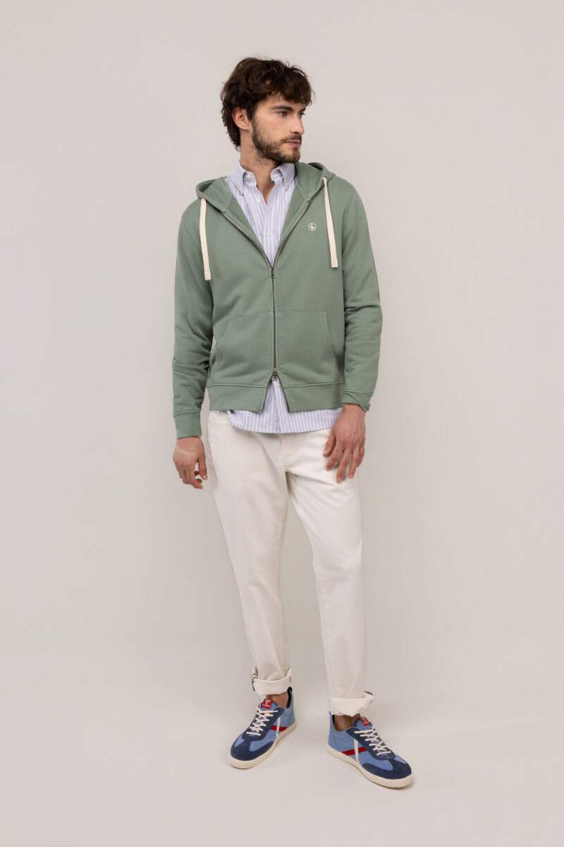 Sudadera Zipper Verde
