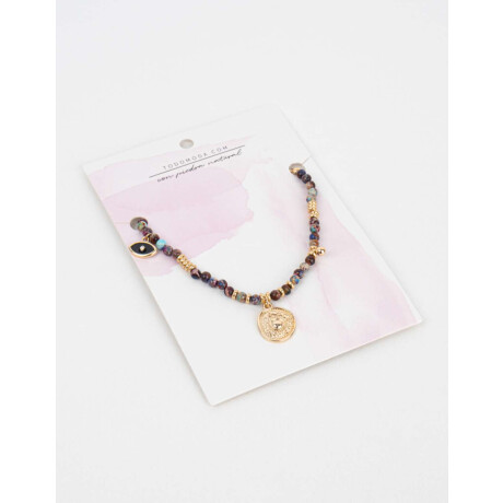 Collar Con Piedritas Dorado