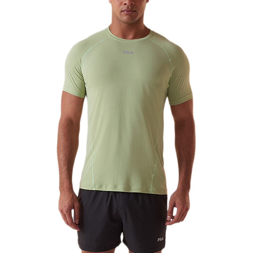 FILA Bio iii Remera manga corta running para hombre - verde claro Verde Claro