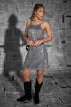 Vestido Halter Gris