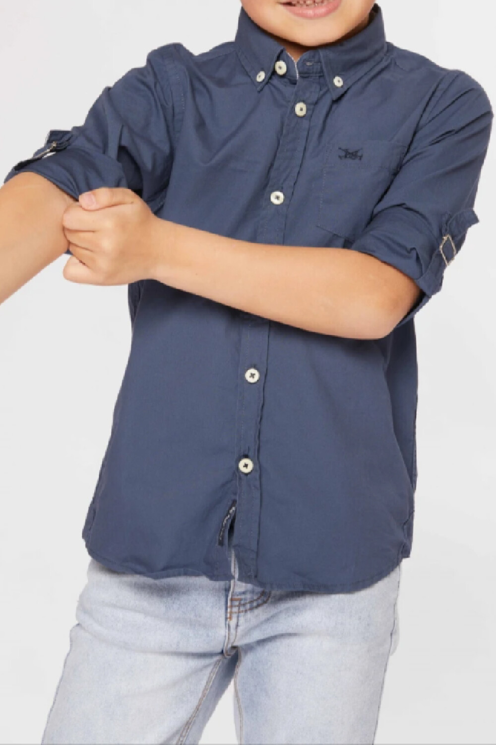 Camisa lisa Azul