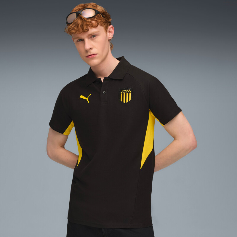 Polo Cap Evostripe de Hombre Negro