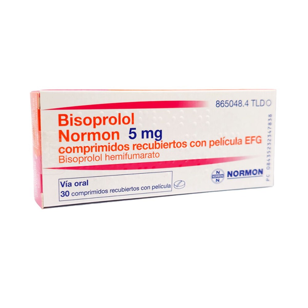 BISOPROLOL 5 MG. CJ X 30 COMP. REC. única