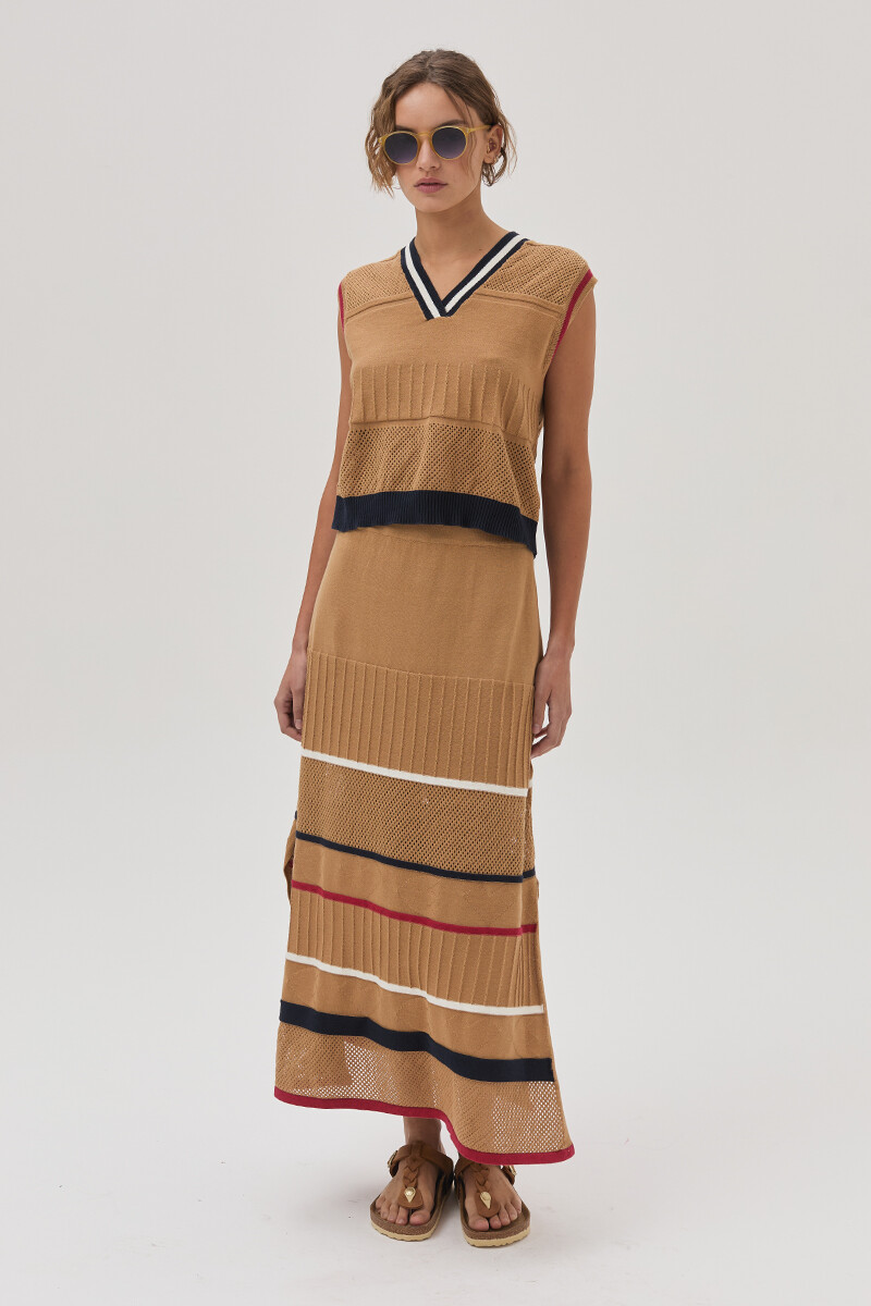Falda Loren Camel