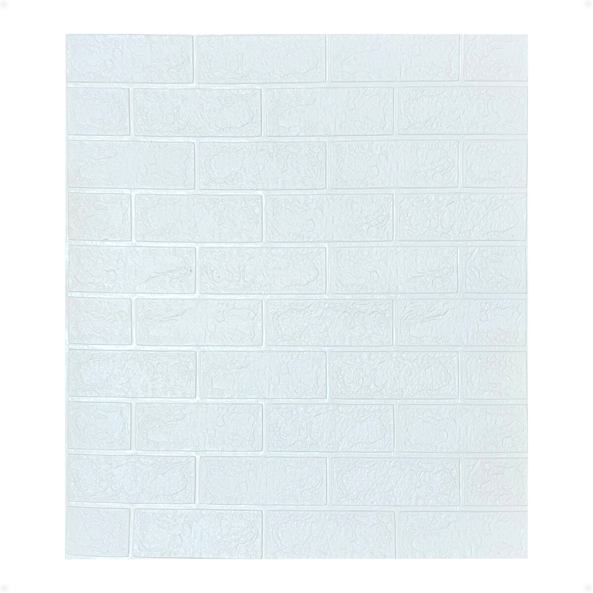 Placa Revestimiento de Pared Autoadhesiva Ladrillo Blanco - X1 