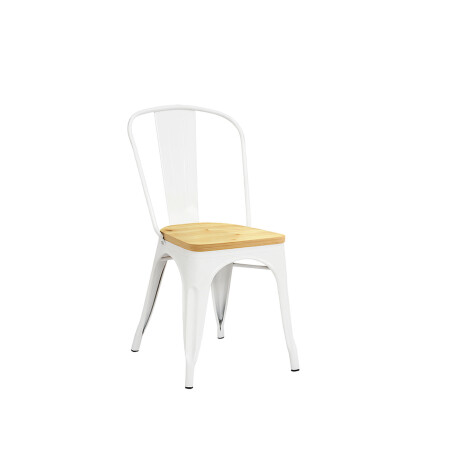 Silla tolix Metálica vintage asiento en madera Silla tolix Metálica vintage asiento en madera