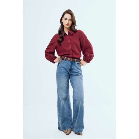 Camisa Nina Bordeaux