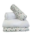 Set X 4 Toallas Prisma Dohler Estampadas Blanco