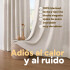Cortina 100% Blackout 2Paños 140x220 Textura Lino Doble Faz Variante Color Beige