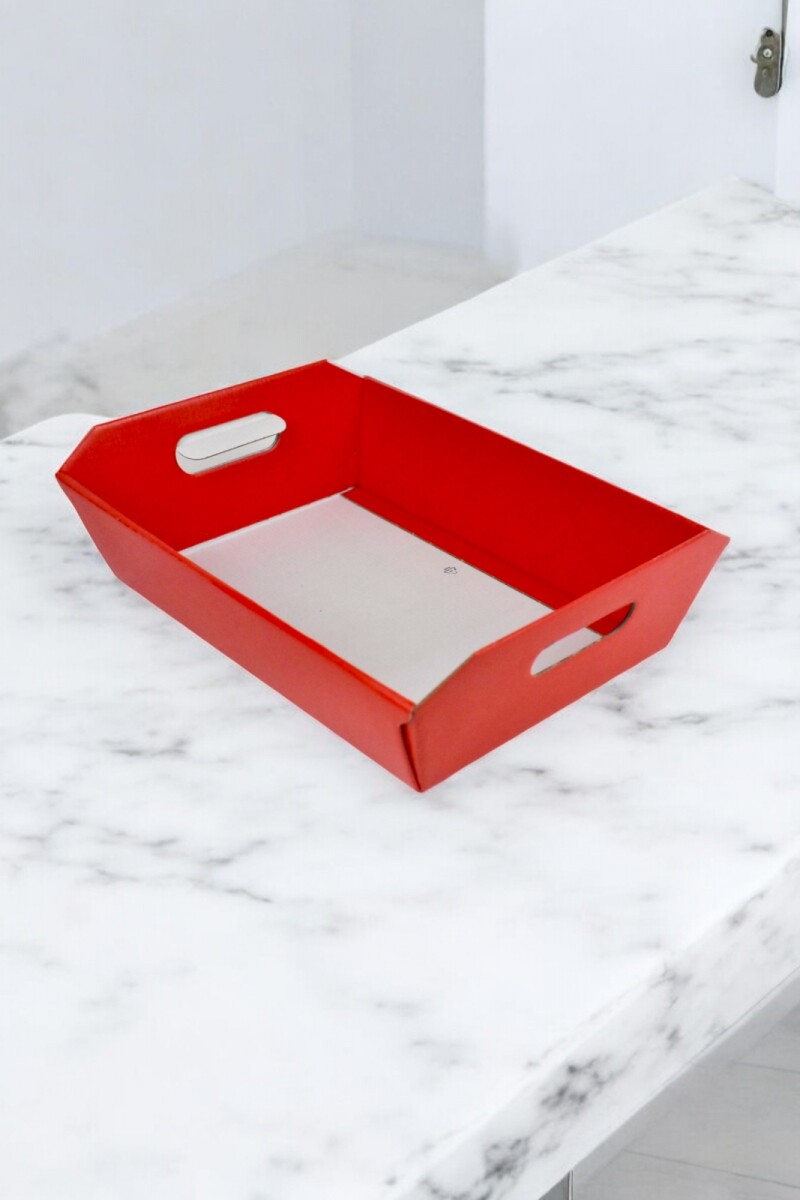 Bandeja 40x30x12 cm. - PELLE ROSSO 